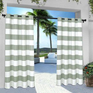 Exclusive Home Curtains  Stripe Cabana Grommet Top